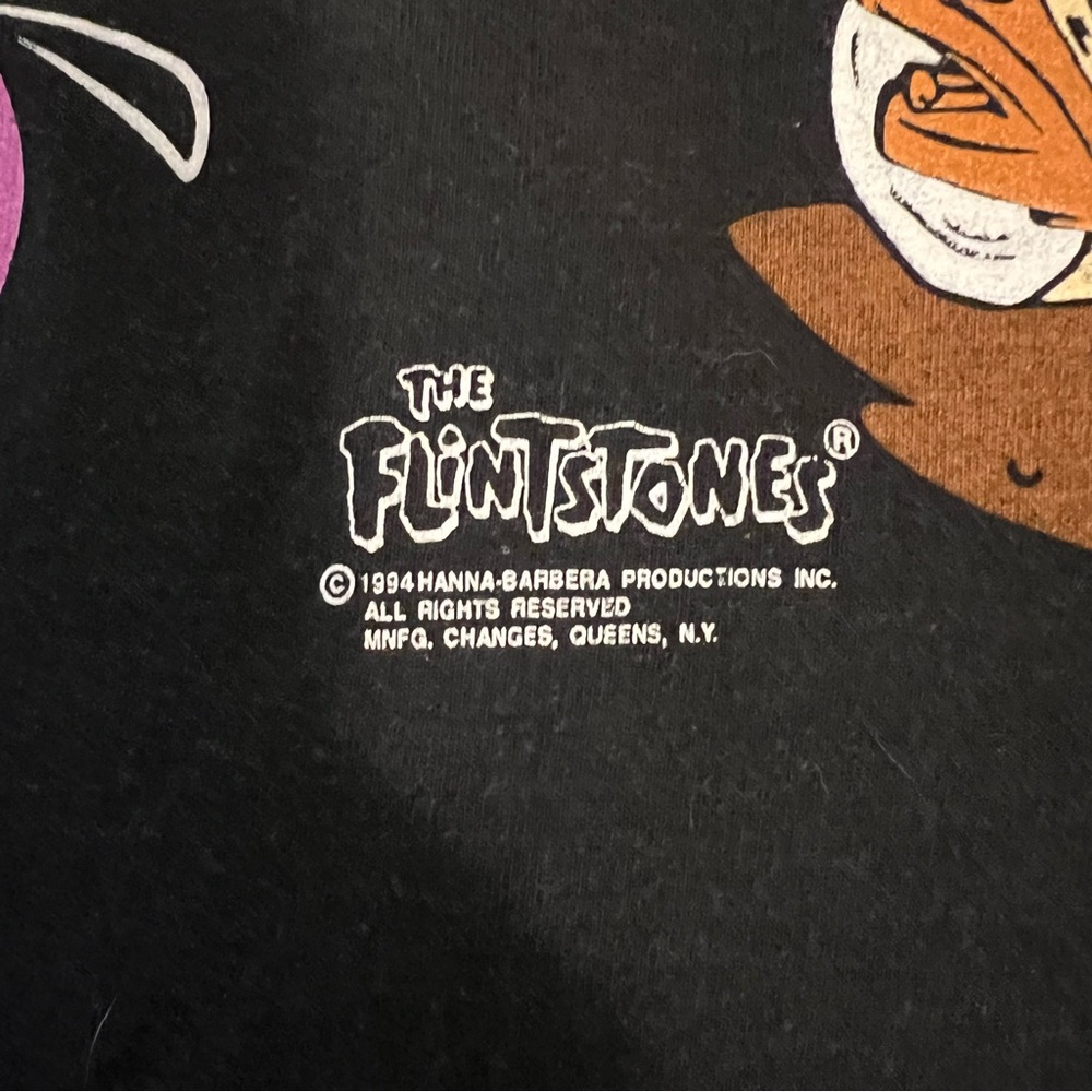 CLOSET CLOSING Flintstones T Shirt Vintage Tultex 1994 90s Front & Back Graphics - Picture 3 of 16